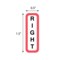 Nevs Position Labels - Horizontal Right 1/2" x 1-1/2" White w/Red & Black XP-601 - alternate 2